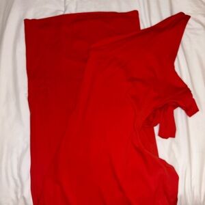 Khy Smooth Stretch One Shoulder Mini Dress in color Cherry